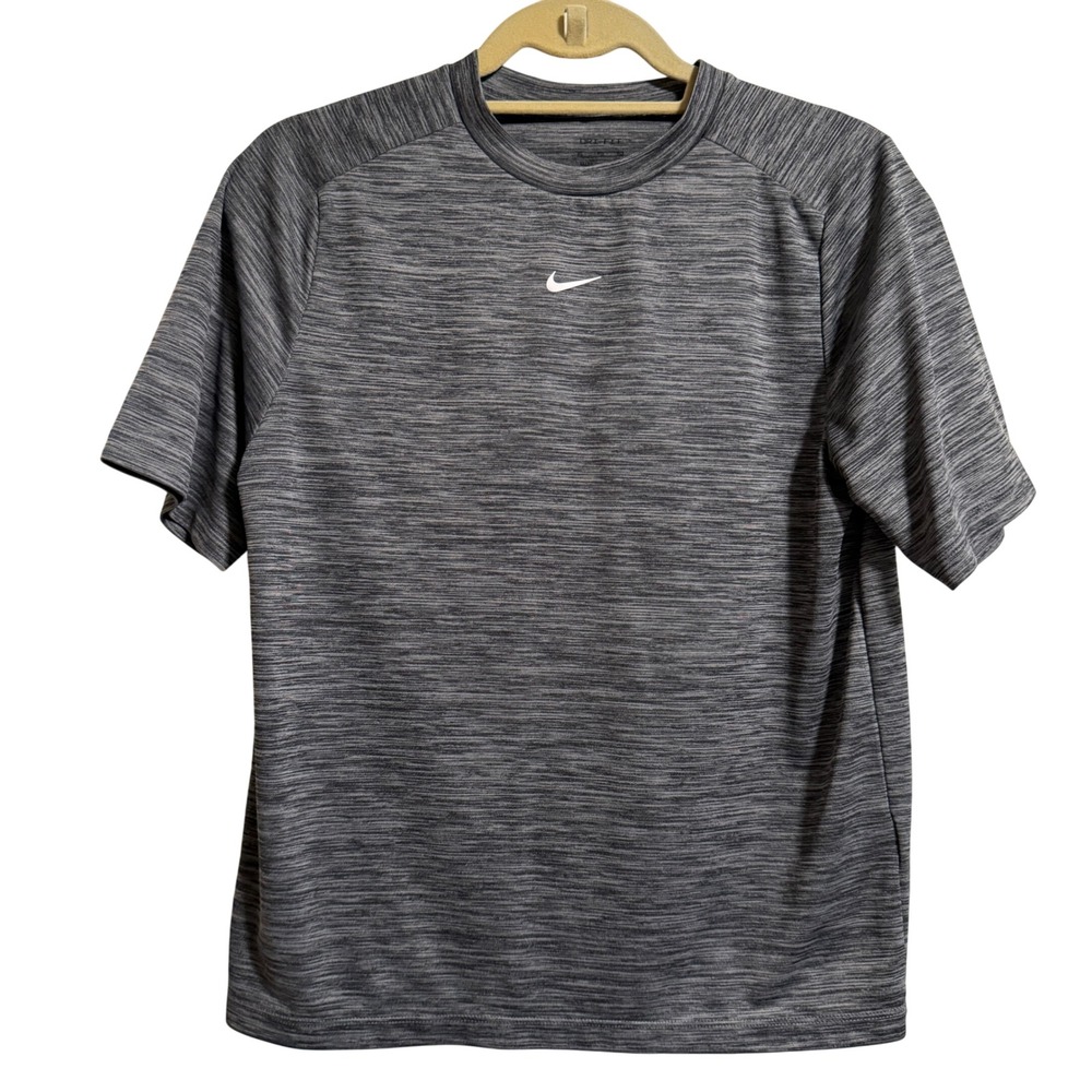 Nike‎ Dri-FIT Youth XL Space Dye Heathered Grey Training Shirt